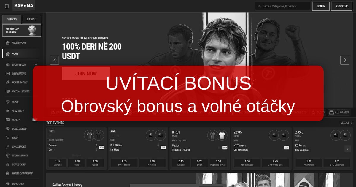 Rabona Casino welcome bonus